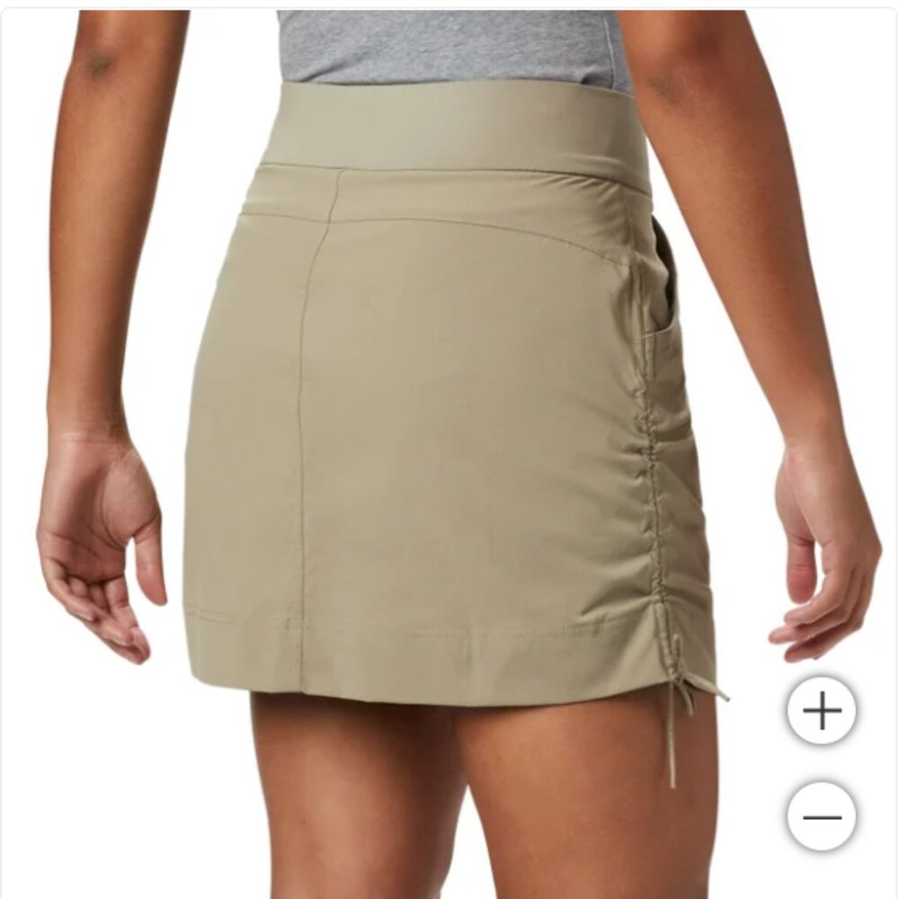 Columbia Womens Skort Tan Marina Bay Skirt Pockets Stretch UPF 50 Inner Shorts - Picture 3 of 5